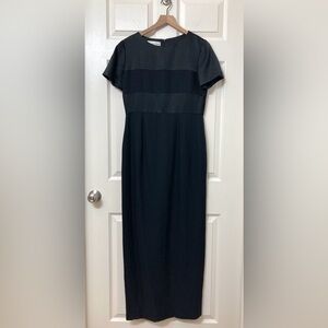 Evan Picone Formal Black Midi Sheath Dress 10 Recital Black Tie Tailored Glam